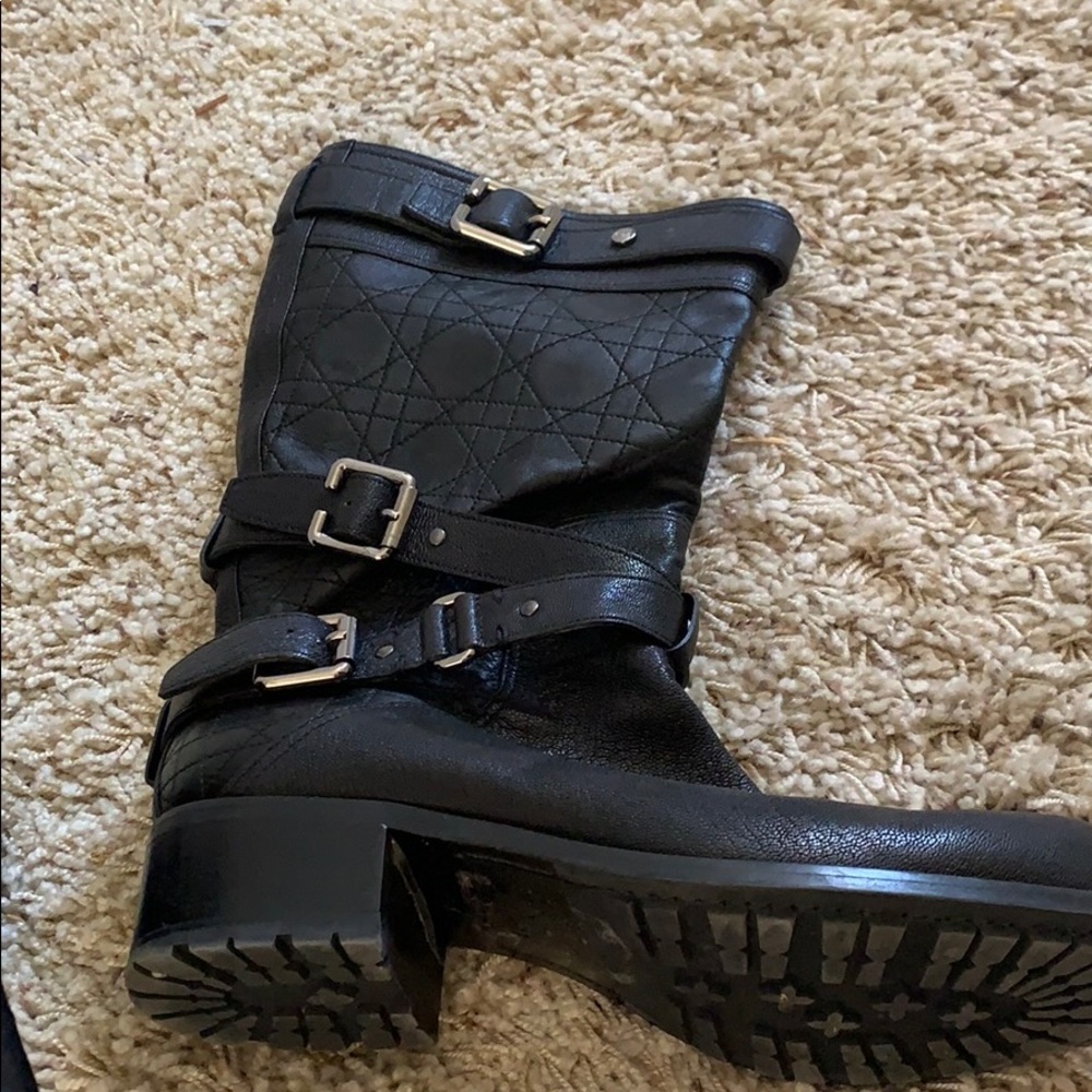 Dior motorcycle styled boots